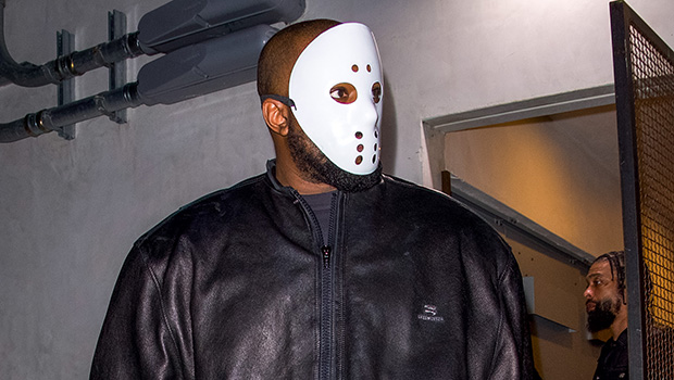 kanye-west-covers-his-face-with-a-hockey-mask-at-son-saint’s-basketball-game